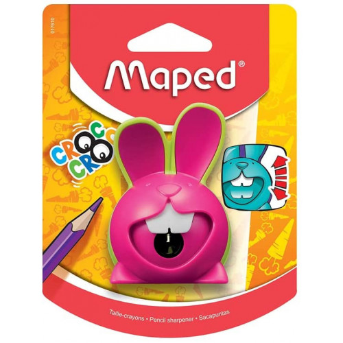 Maped Croc Croc Bunny Innovation One Hole Pencil Sharpener - Sold Singly