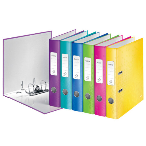 Leitz 180&Acirc;&deg; WOW Lever Arch File A4 50mm Assorted - Outer carton of 10