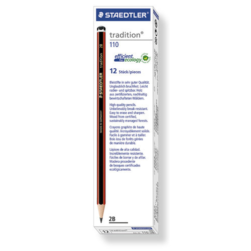 Staedtler Tradition Pencil - Pack of 12 - 2B