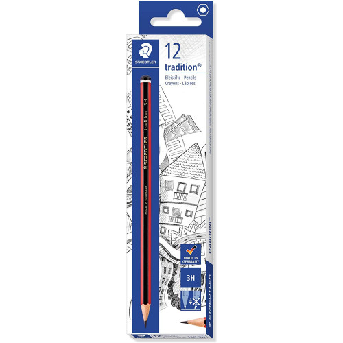 Staedtler Tradition Pencil - Pack of 12 - 3H