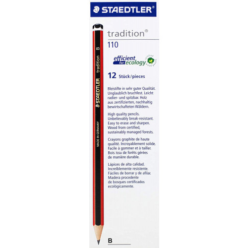 Staedtler Tradition Pencil - Pack of 12 - B