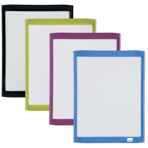 Nobo Magnetic Dry-Erase Noticeboard 216x280mm Assorted - Outer carton of 6