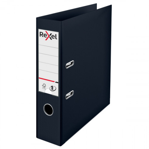 Rexel A4 Lever Arch File,Black, 75mm Spine Width, Choices No1 Power - Outer carton of 10