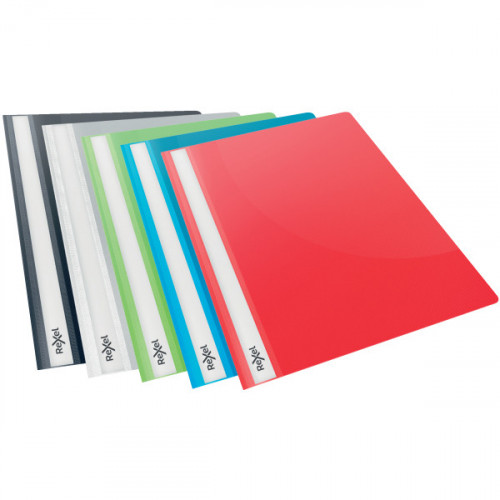 Rexel Choices Report File, A4, 160 Sheet Capacity, Assorted Colours (Pack 25)
