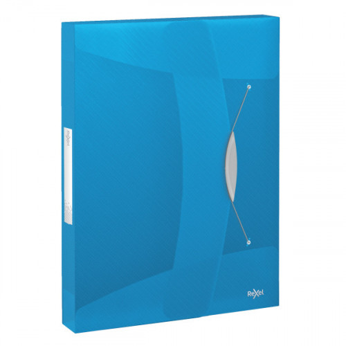 Rexel Choices Translucent Box File, A4, 350 Sheet Capacity, Blue - Outer carton of 5