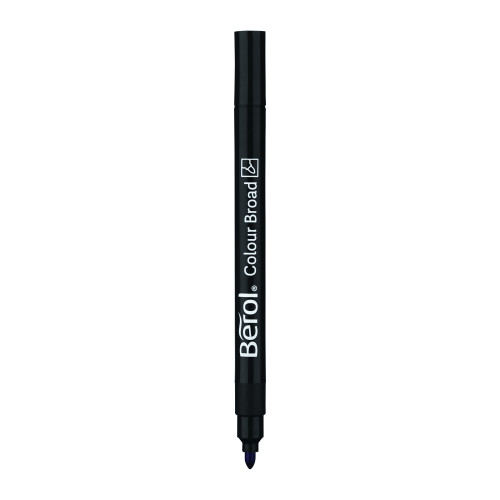 Berol Colourbroad Marker - Black - Pack of 12