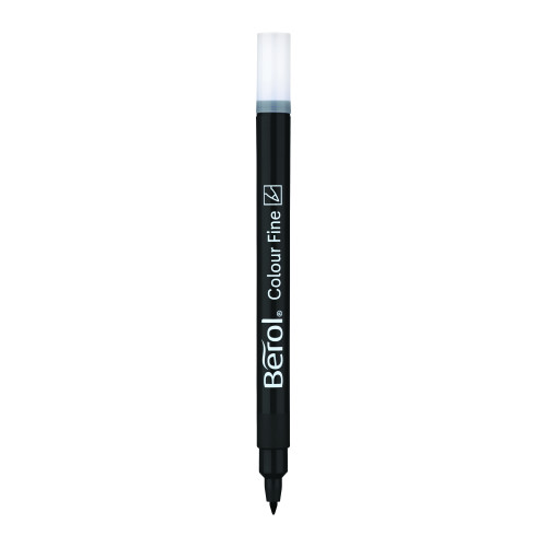 Berol Colourfine Marker - Black - Pack of 12