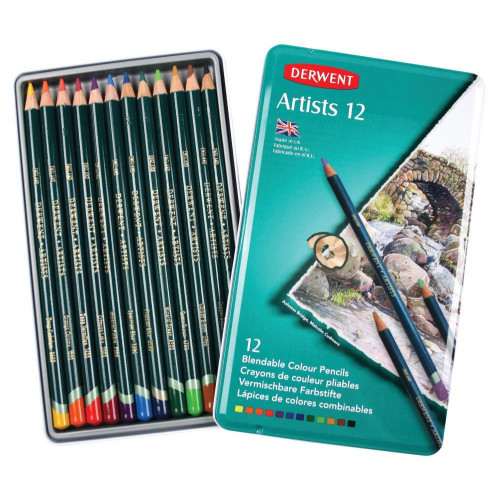 Derwent Artist Pencil Tin 12-Assorted