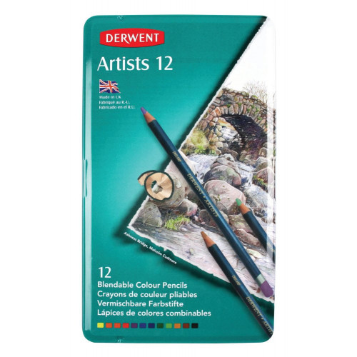 Derwent Artist Pencil Tin 12-Assorted