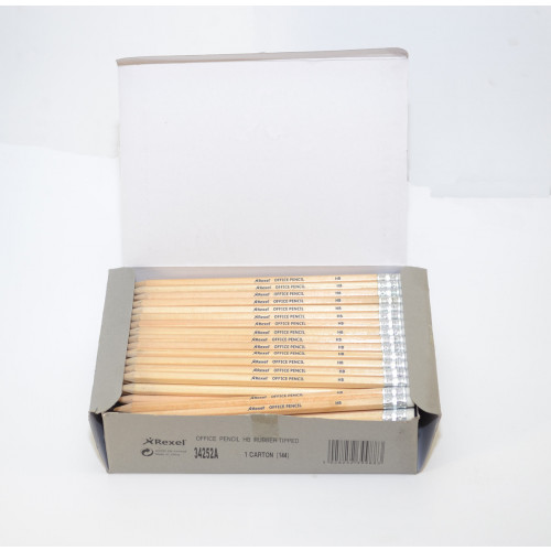 Rexel Blacklead Pencil & Eraser Pk144-HB