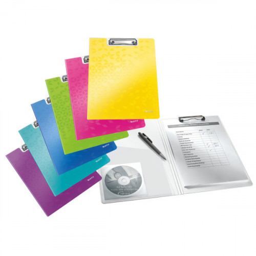 Leitz WOW Clipfolder with cover. A4 - Outer carton of 10