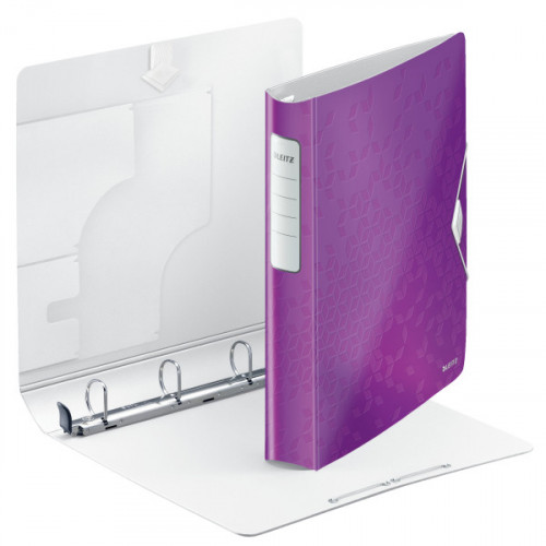 Leitz Active WOW SoftClick Ring Binder, 30 mm, 4 D Ring, A4, Purple - Outer carton of 5