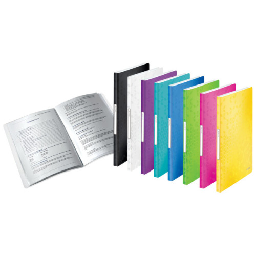 Leitz WOW Display Book Polypropylene. 40 pockets. 80 sheet capacity. A4. Black. - Outer carton of 10
