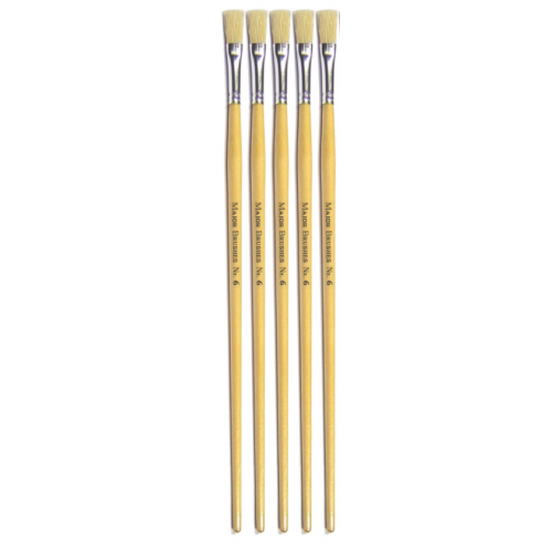 Golden Nylon Brushes Flat Size6 Pk5