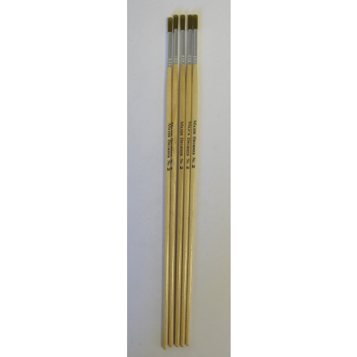 Golden Nylon Brushes Round Size2 Pk5