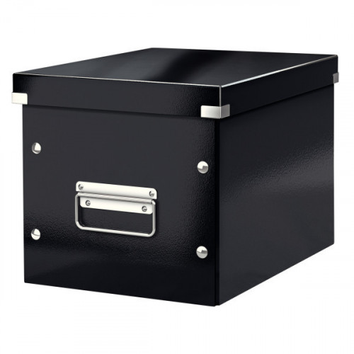 Leitz WOW Click & Store Cube Medium Storage Box, Black.