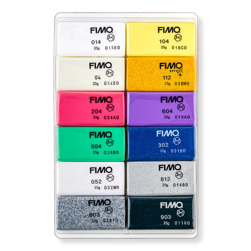 FIMO Effect Colour Half Blocks 25g - Pack of 12