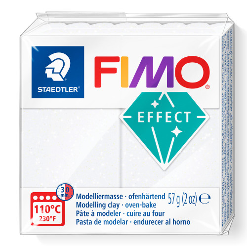 FIMO Effect Block 56g - Glitter White