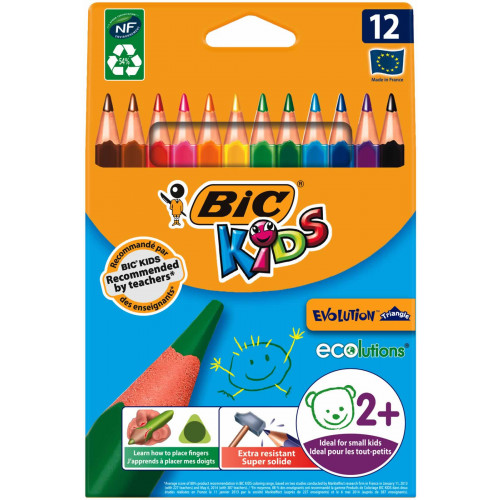 Bic Triangular Pencil Pk12-Asssorted