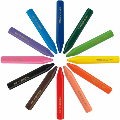 Bic Triangular Crayons Pk12 - Assorted