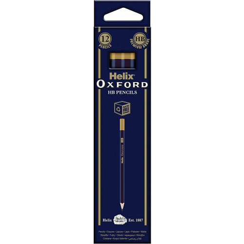 Helix Oxford Dipped Pencils with Plastic Free Packaging - HB - Pack of 12