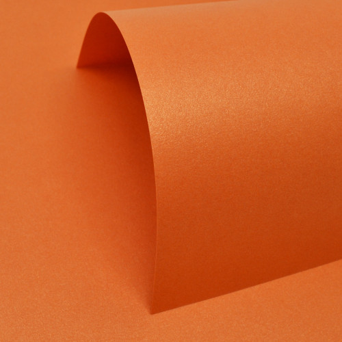 Mandarin Curious Metallics Double Sided Card 120gsm - Pack of 10 Sheets