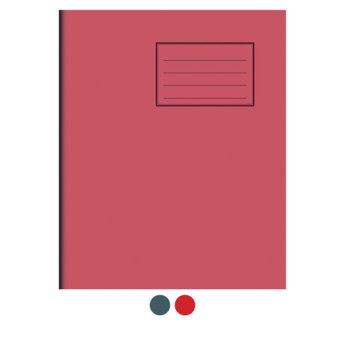 Notes Exercise Book 8" x 6.5"(205x165) 48 pages 12mm Ruled Red Cover - Pack of 100