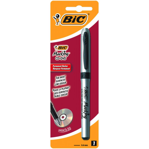 Bic Marker Pen CD/DVD Fine Black-Each