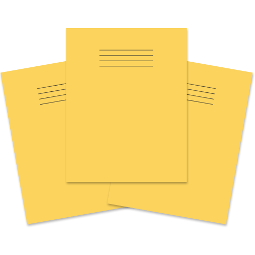 Exercise Book 230x180 80p Blank Yellow
