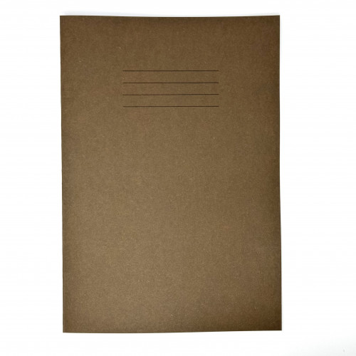 GHP A4 32 Page SEN Books - Brown with Blue Tinted Paper 8mm Lined with Margin - Pack of 10
