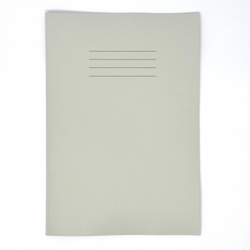 GHP A4 32 Page SEN Books - Grey with Blue Tinted Paper 8mm Lined with Margin - Pack of 10