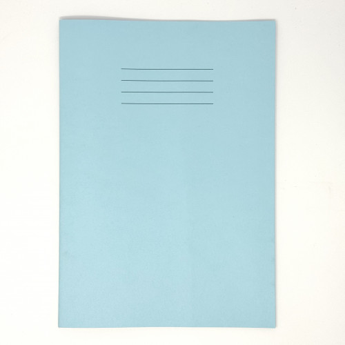 GHP A4 32 Page SEN Books - Light Blue  with Pink Tinted Paper 8mm Lined with Margin