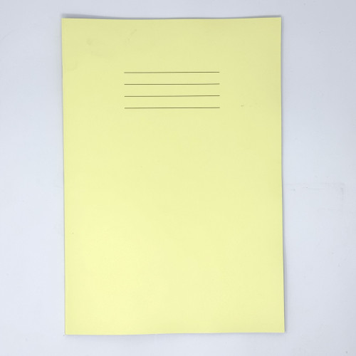 GHP A4 32 Page SEN Books - Light Yellow  with Pink Tinted Paper 8mm Lined with Margin