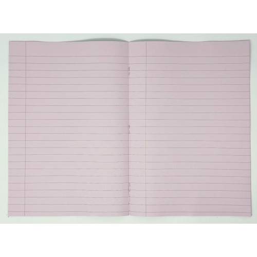 GHP A4 32 Page SEN Books - Maroon with Lilac Tinted Paper 12mm Lined with Margin - Pack of 10