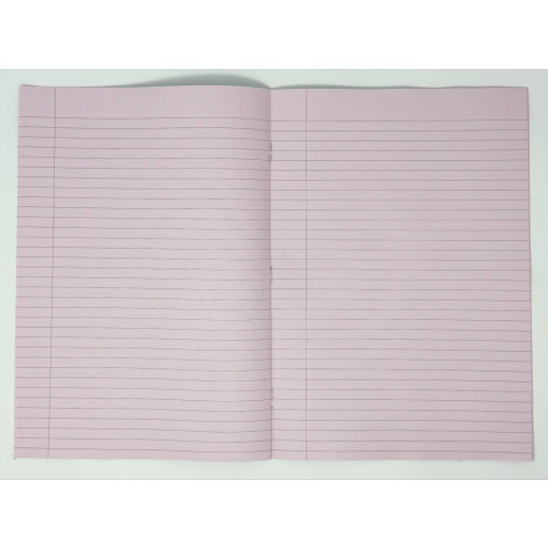 GHP A4 32 Page SEN Books - Light Yellow with Lilac Tinted Paper 8mm Lined with Margin - Pack of 10