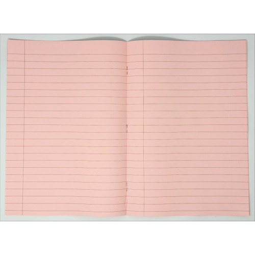 GHP A4 32 Page SEN Books - Brown with Pink Tinted Paper 12mm Lined with Margin - Pack of 10
