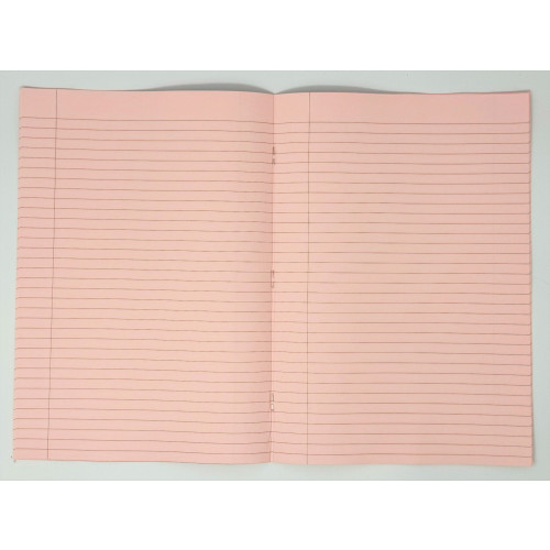 GHP A4 32 Page SEN Books - Light Green  with Pink Tinted Paper 8mm Lined with Margin