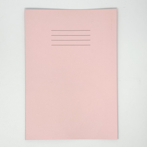 GHP A4 32 Page SEN Books - Pink with Lilac Tinted Paper 12mm Lined with Margin - Pack of 10