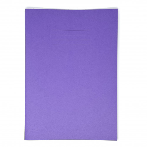 GHP A4 32 Page SEN Books - Purple with Green Tinted Paper 12mm Lined with Margin - Pack of 10