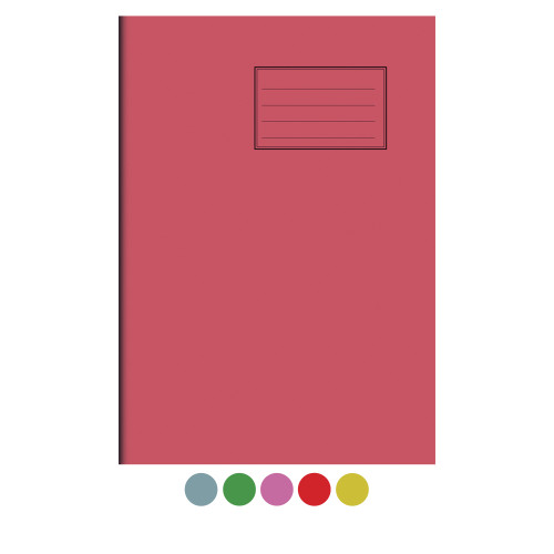 Notes Exercise Book A4+ (340x240) 48 pages Blank Red Cover - Pack of 50