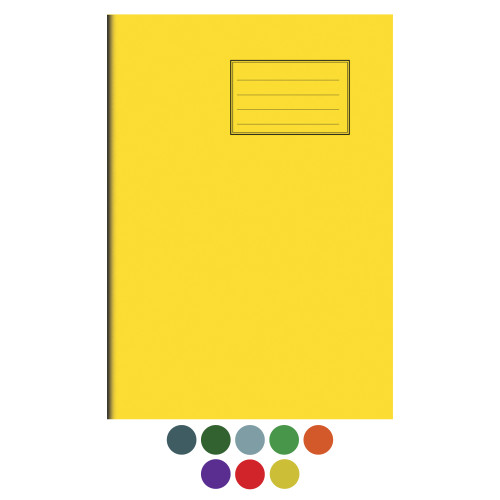 Notes Exercise Book A4+ (340x240) 48 pages 8mm Ruled and Margin Yellow Cover - Pack of 50