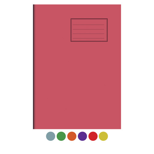 Notes Exercise Book A4+ (340x240) 80 pages 10mm Squares Red Cover - Pack of 50