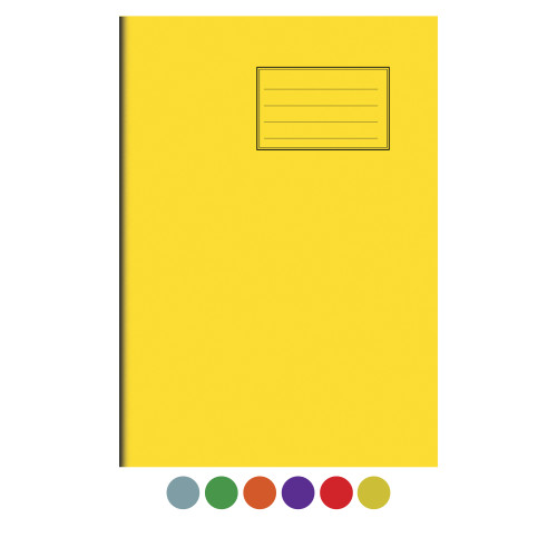 Notes Exercise Book A4+ (340x240) 80 pages 10mm Squares Yellow Cover - Pack of 50