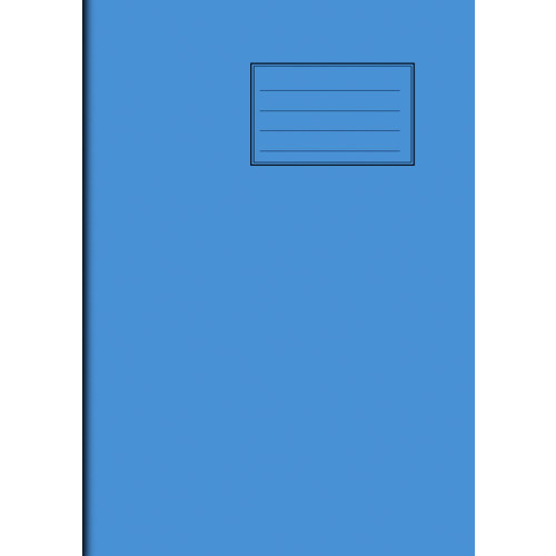 Notes Exercise Book A4+ (340x240) 48 pages Top Half Plain Bottom Half 12mm Ruled Light Blue Cover - Pack of 50