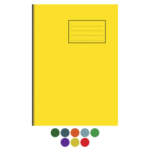 Notes Exercise Book A4 48 pages 8mm Ruled and Margin Yellow Cover - Pack of 100