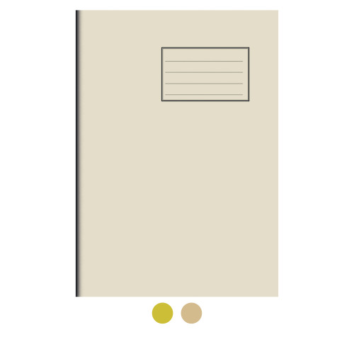 Notes Exercise Book A4 64 pages Blank Buff Cover - Pack of 50