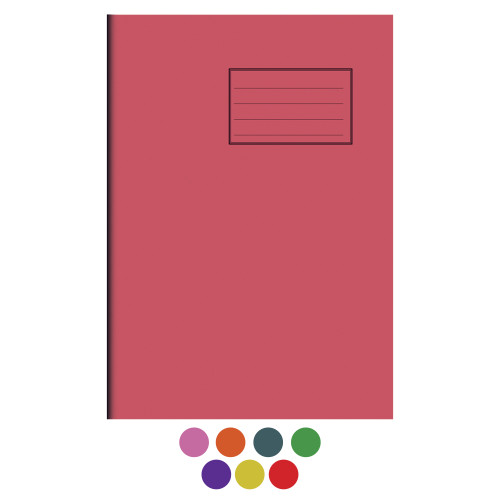 Notes Exercise Book A4 64 pages 15mm Ruled Red Cover - Pack of 50