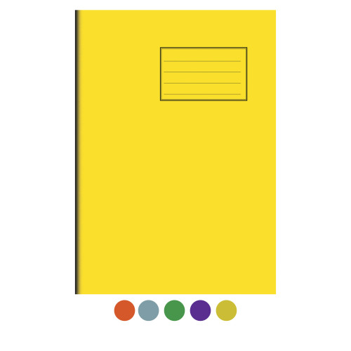 Notes Exercise Book A4 64 pages 10mm Squares Yellow Cover - Pack of 50