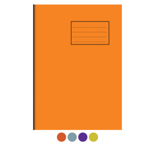 Notes Exercise Book A4 64 pages 7mm Squares Orange Cover - Pack of 50