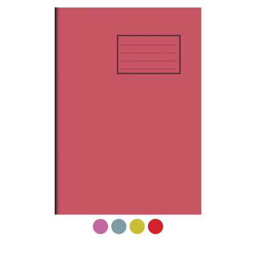 Notes Exercise Book A4 80 pages Blank Red Cover - Pack of 50